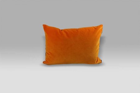 Cuscino 60x45 Cassia Zinnia arancione beige finitura raso seta Designers Guild