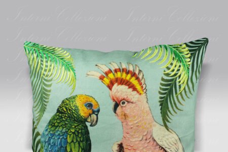 Cuscino Parrot and Palm Azure John Derian