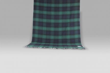 Plaid 135x180 Lambswool blu-verde Cecchi e Cecchi