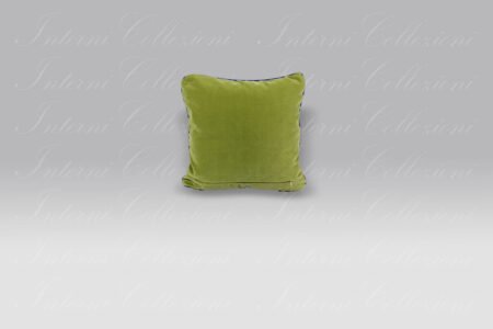Cuscino Velluto ricamo Corallo lurex verde Mastro Raphael