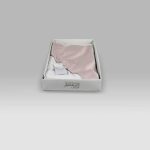 Accappatoio Triangolo Baby Punti Luce bianco-rosa David Home Collection Baby