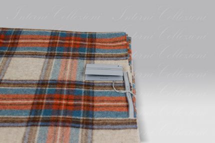 Plaid Lambswool beige mattone Cecchi e Cecchi