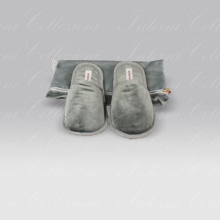Pantofole Living velluto grigio Borbonese