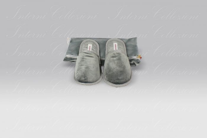 Pantofole Living velluto grigio Borbonese