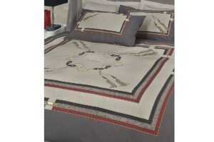 Completo Copripiumino Ascot tortora Borbonese