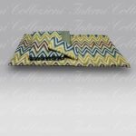 Completo Lenzuola Zig Zag 8437 blu-ocra Tag House