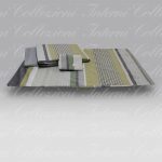 Completo lenzuola Gastone verde-grigio Martha O'Neil