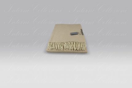 Plaid Radda beige-bianco Cecchi e Cecchi