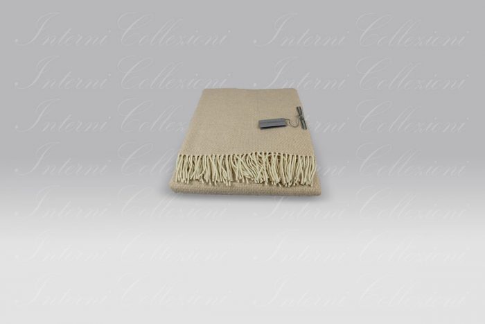 Plaid Radda beige-bianco Cecchi e Cecchi