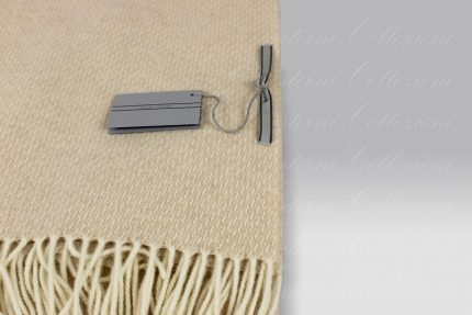 Plaid Radda beige-bianco Cecchi e Cecchi