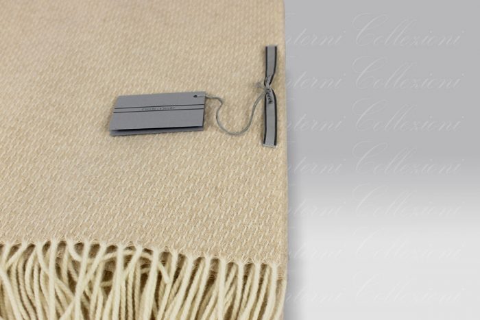 Plaid Radda beige-bianco Cecchi e Cecchi