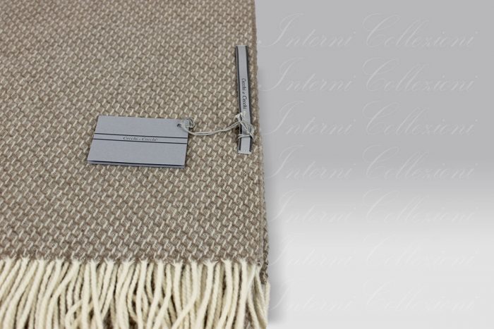 Plaid Radda tortora-bianco Cecchi e Cecchi