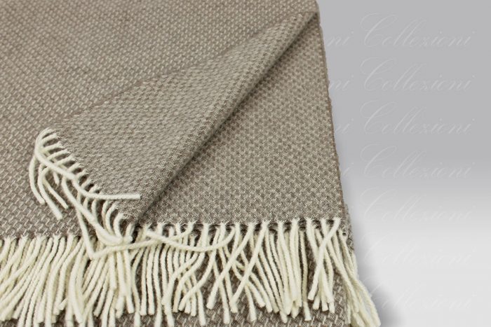Plaid Radda tortora-bianco Cecchi e Cecchi