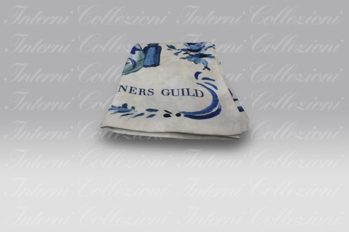 Plaid lino Kawana Cobalt Designers Guild