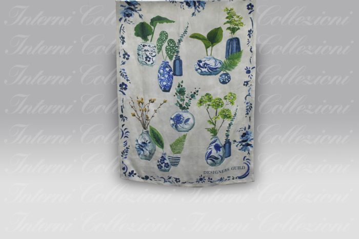 Plaid lino Kawana Cobalt Designers Guild