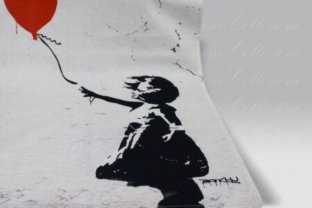 Canovaccio Bambina con Palloncino Banksy - Tessitura Randi