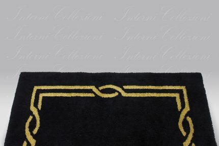 Tappeto Cross nero-oro Habidecor