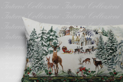 Cuscino Christmas Village verde Casa Anversa