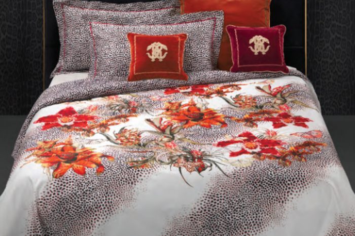 Completo Sacco Floral Reef ivory Roberto Cavalli
