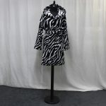 Accappatoio Marianne bianco-nero Carrara