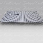 Coppia Federe Melange rigato 7435 azzurro Bossi Casa