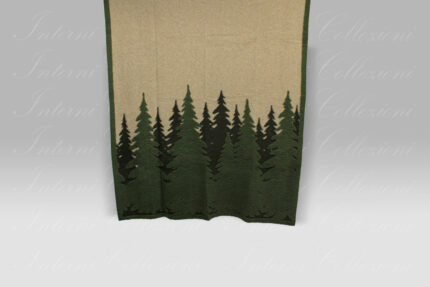 Plaid Boiled Wool Bosco Verde Frati Home