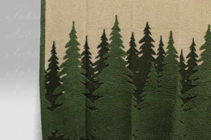 Plaid Boiled Wool Bosco Verde Frati Home