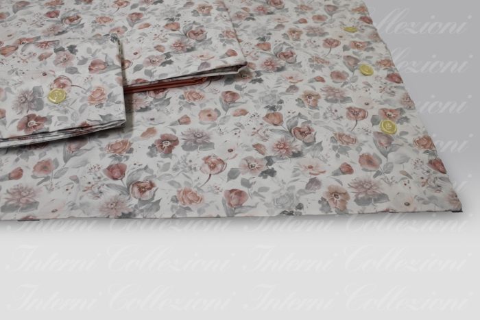 Completo Letto Flowered Garden salmone Bellora