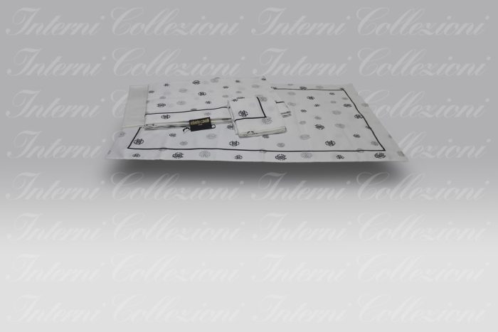 Completo Letto Jewel Monogram black Roberto Cavalli