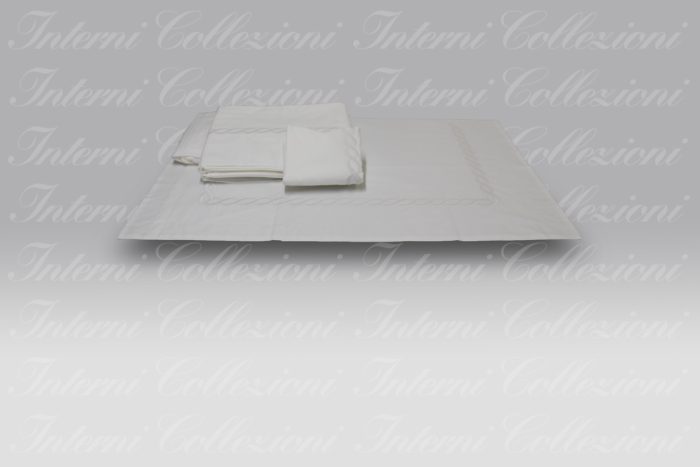 Completo Letto Ricamo ID 02 bianco Dea