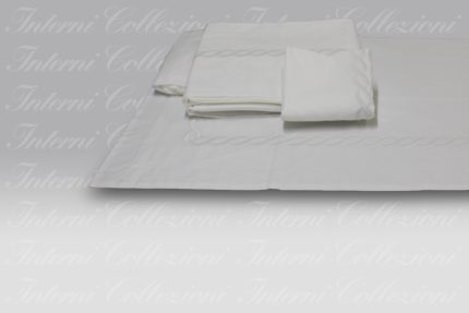 Completo Letto Ricamo ID 02 bianco Dea