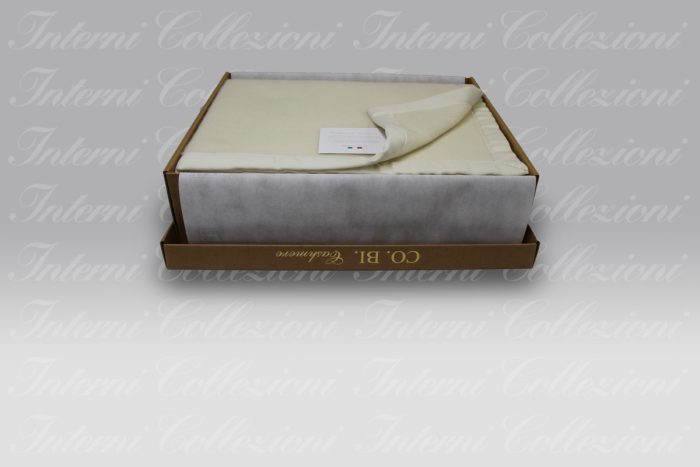 Coperta Susi greggio-avorio Co.bi Cashmere