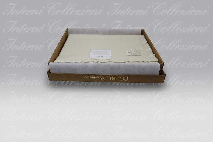 Coperta Valentina greggio-avorio Co.bi Cashmere
