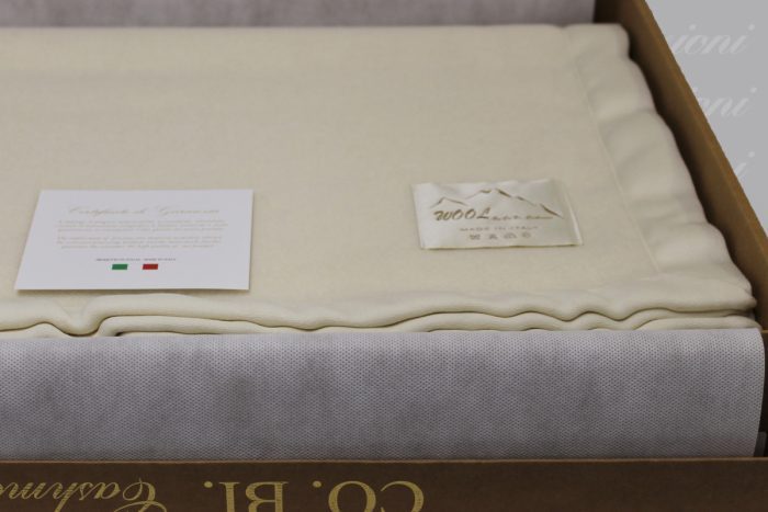 Coperta Valentina greggio-avorio Co.bi Cashmere