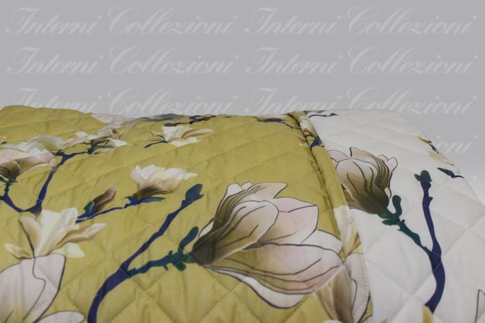 Quilt Kyoto ocra-bianco Tessitura Randi