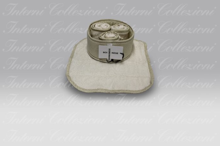 Set 4 Lavette + Basket Oplà ecrù Borbonese