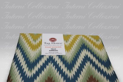 Telo Arredo Four Season Zig Zag 7483 blu Tag House