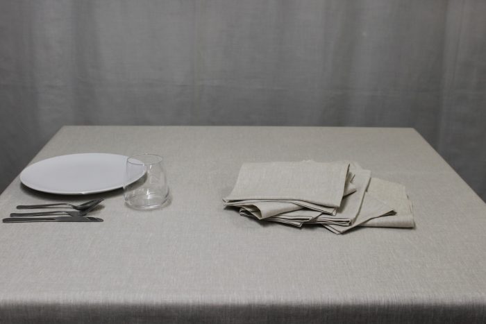 Tovaglia con tovaglioli Tiziano mezzo bollito Tessitura Toscana Telerie