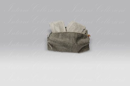Trousse e Lavette Twist Op marrone Borbonese
