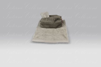 Trousse e Lavette Twist Op marrone Borbonese