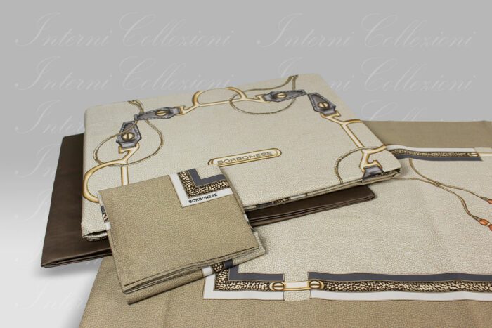 Completo Copripiumino Ascot tortora Borbonese