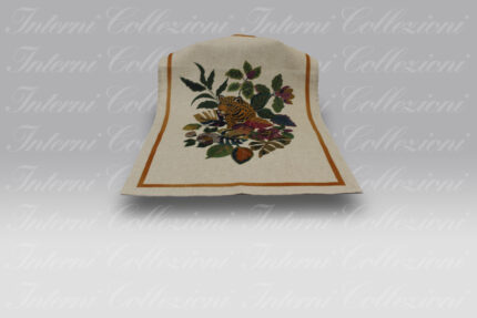 Canovaccio Leolaf arancio Tessitura Toscana Telerie