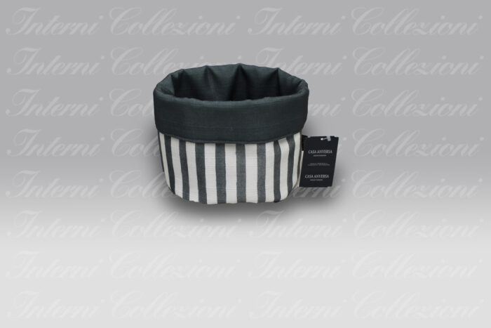Cestino Portalavette Stripe grigio Casa Anversa