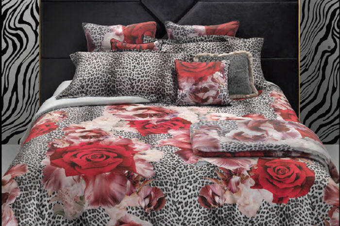 Completo Copripiumino Rose Leopard pink Roberto Cavalli