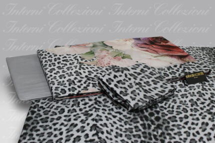 Completo Lenzuola Rose Leopard pink Roberto Cavalli