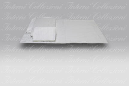 Completo Letto Riga raso bianco Mirabello Carrara