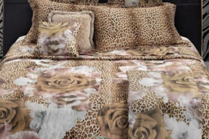 Completo Sacco Rose Leopard gold Roberto Cavalli
