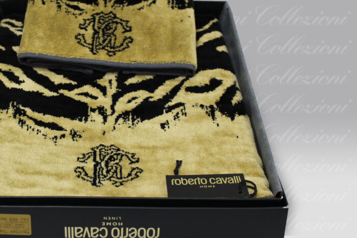 Coppia Spugna Painted Tiger senape Roberto Cavalli