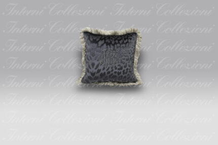 Cuscino Monogram grigio Roberto Cavalli