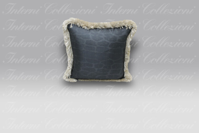 Cuscino Monogram grigio Roberto Cavalli